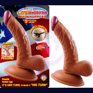 Latin American Mini Whoppers 5-Inch Curved Dong  With Balls - Latin