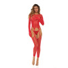 Bring It Over Bodystocking - One Size - Red