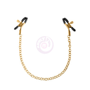 Fetish Fantasy Gold Chain Nipple Clamps - Gold