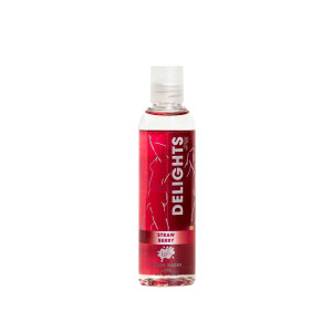 Delights Water Based - Strawberry - Flavored Lube  4 Oz