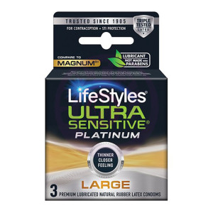 Lifestyles Ultra Sensitive Platinum Large - 3 Pack