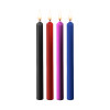 Teasing Wax Candles Large - Mixed Colors - 4-Pack