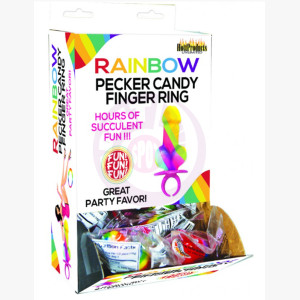 Rainbow Cock Ring Pop - 12 Piece Display