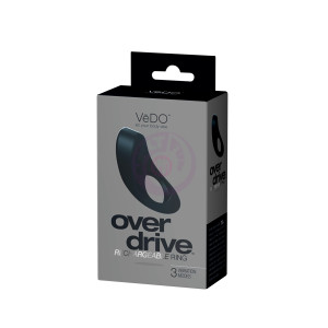 Overdrive Rechargeable Vibrating Ring - Just Black