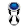 Blue Gem Weighted Anal Plug - Large
