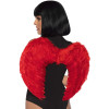 Marabou Trimmed Feather Wings - Red