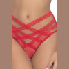 2 Pc. Decorative Crossing Bra and Panty  - One Size - Red