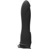 Body Extensions - Hollow Large Dong Strap-on  2-Piece Set With Clitoral Vibrator - Black