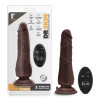 Dr. Skin - 9 Inch 10 Function Wireless Remote Dildo - Chocolate