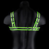 Bonded Leather Buckle Harness - Large/xlarge -  Glow in the Dark