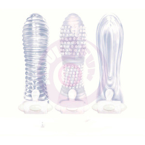 Icon Brands - Vibrating Sextenders 3-Pack - Clear