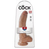 King Cock  9 Inch Cock With Balls - Tan