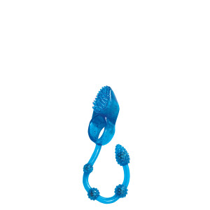 Maxx Gear Vibrating Cockring & Anal Beads - Blue