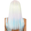24 Inch Straight Bang Pastel Ombre Wig