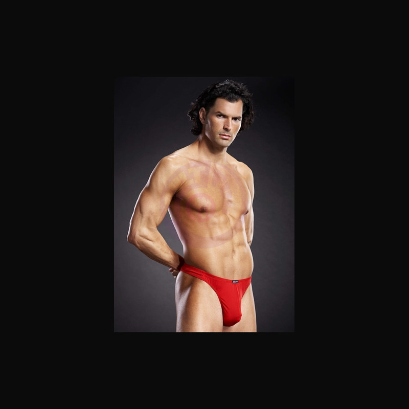 Performance Microfiber Thong - Red - Large-Extra