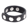 Cock Gear Leather Speed Snap Cock Ring - Black