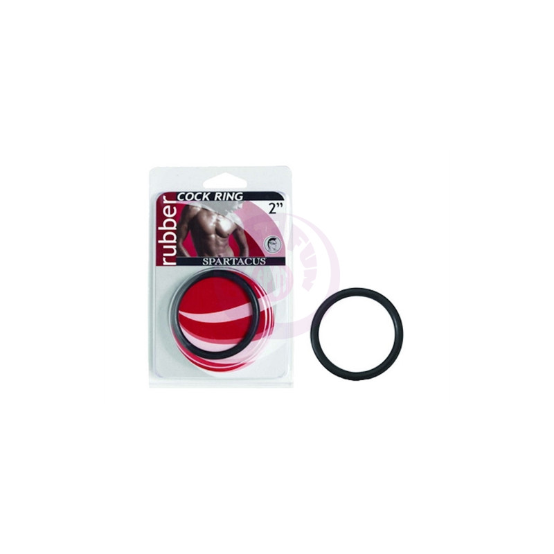 Rubber Cock Ring 2 Inches - Black