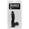 Basix Rubber Works - 6.5 Inch Dong With Suction Cup - Black