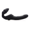 Slim Rider Ribbed Vibrating Silicone Strapless  Strap-On