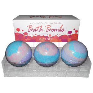 Multi-Color Lavender Bath Bombs - 3 Pack