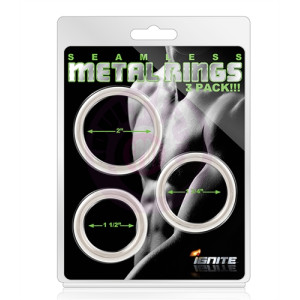 Seamless Metal Rings - 3 Pack