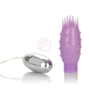 Silicone Slims Vibrating Nubby Bullet - Purple