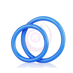 Silicone Cock Ring Set - Blue