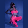 Own the Night Bodystocking - One Size - Neon Pink