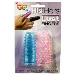 His and Hers Lust Fingers - Blue and Pink Colors May Vary