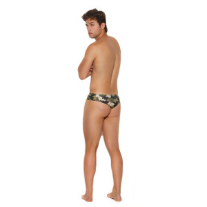 Men's Thong Back Brief - Large/xlarge -  Camouflage