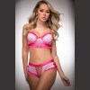 2 Pc Silky Chekkini Panty and Bra Top - One Size - Pink Polka Dot
