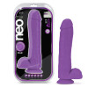 Neo Elite - 11 Inch Silicone Dual Density Cock With Balls - Neon Purple