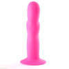 Riley Silicone Swirled Dong - Neon Pink