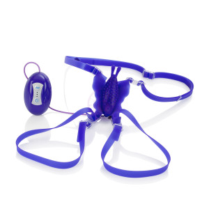 7-Function Silicone Love Rider Butterfly  Kiss - Purple