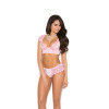 Bralette & Skirted Panty - Extra Large  - Pink