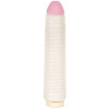 Blush Ur3 Ribbed Sleeve on 7.5 Inch Vibrator - Clear