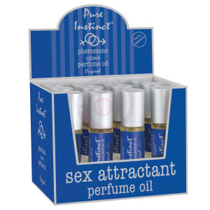 Pure Instinct Pheromone Unisex Perfume Oil -  0.34 Fl. Oz. Roll-on Cologne - 12 Count Display
