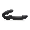 Evoke Rechargeable Vibrating Silicone Strapless Strap on - Black