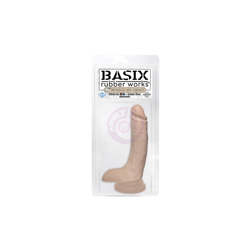 Basix 8 Inch Thicky Suction Cup- Flesh