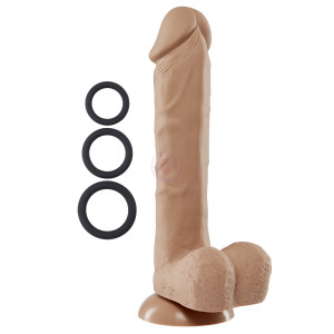 9 Inch Silicone Pro Odorless Dong - Tan