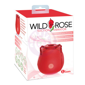 Wild Rose Suction Vibrator - Red