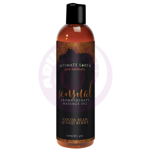 Sensual Aromatherapy Massage Oil - Cocoa Bean &  Goji Berry - 4 Oz. / 120 ml