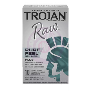 Trojan Raw Non-Latex 10 Pack