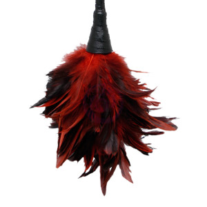 Fetish Fantasy Series Frisky Feather Duster - Red/ Black