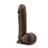 Dr. Skin Plus - 8 Inch Posable Dildo With Balls -  Chocolate