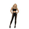 Opaque Cami and Leggings With Cut Out Detailing - One Size - Black