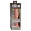King Cock Elite 8 Inch Vibrating Silicone Dual  Density Cock - Light