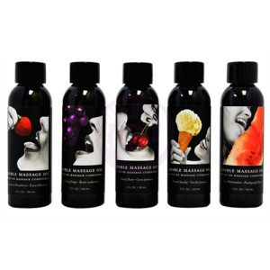 Edible Massage Oil - 25 Count Display - 2 Fl. Oz. Bottles - Assorted Flavors