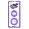 Neon Stretchy Silicone Cock Ring Set - Purple