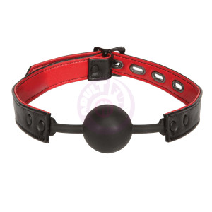 Leather and Silicone Ball Gag